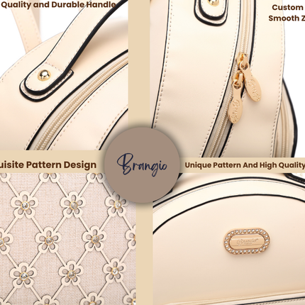 Wildflower Blossom Vegan Classy Travel Backpack + Wallet