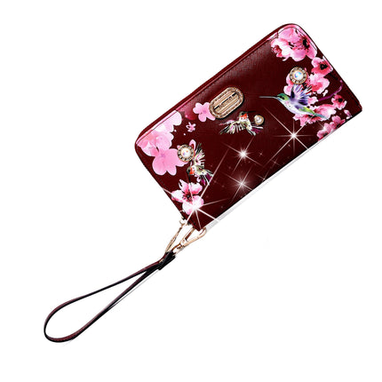 Hummingbird Crystal Laced Vegan Backpack + Wallet