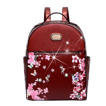 Brangio Italy Floral Hummingbird Backpack – Fashion Travel Backpack