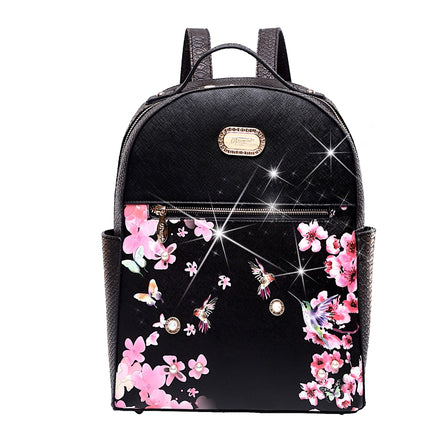 Brangio Italy Floral Hummingbird Backpack – Fashion Travel Backpack