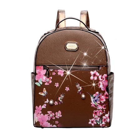 Brangio Italy Floral Hummingbird Backpack – Fashion Travel Backpack