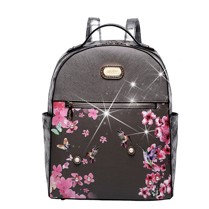 Brangio Italy Floral Hummingbird Backpack – Fashion Travel Backpack
