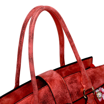 Brangio Luxe Hummingbird Floral Satchel/Wallet Set
