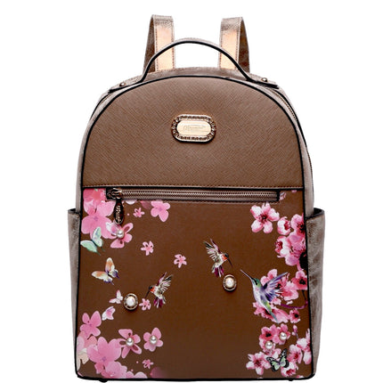 Hummingbird Crystal Laced Vegan Backpack + Wallet