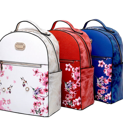 Hummingbird Crystal Laced Vegan Backpack + Wallet