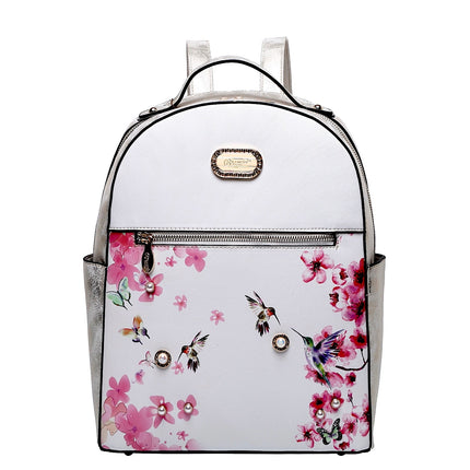 Hummingbird Crystal Laced Vegan Backpack + Wallet