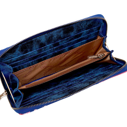 Hummingbird Bloom Vegan Leather Handle Bag + Wallet