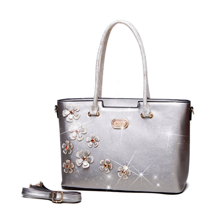 Brangio Italy Silver Bloom Tote