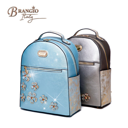 Twinkle Cosmos Floral Fashion Backpack + Wallet Set