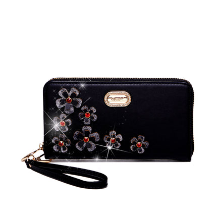 Twinkle Cosmos Floral Fashion Backpack + Wallet Set