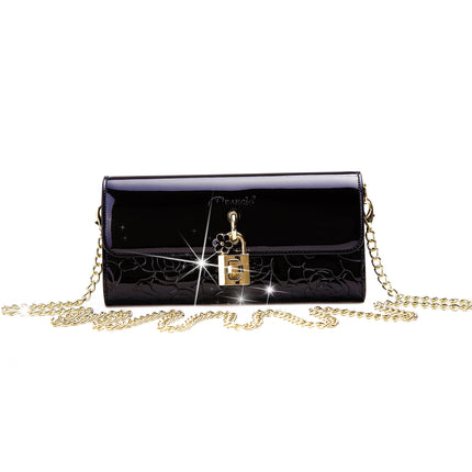 Brangio Italy Floral Embossed Clutch Wallet – Luxury Chain Crossbody Evening Bag