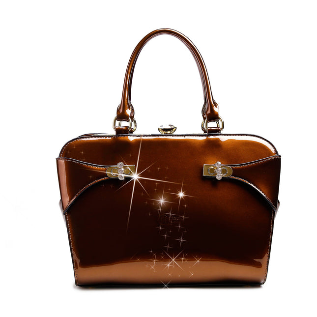 Brangio Elegant Patent Handbag