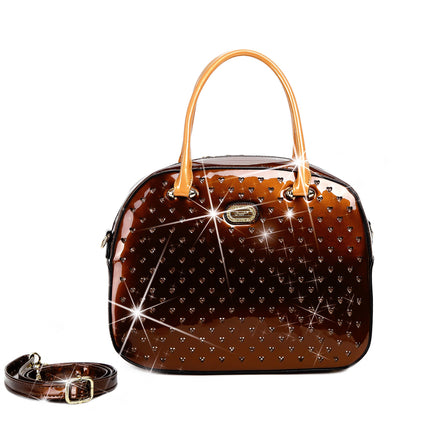 Starz Art Vegan Leather Retro Crystal Overnight Latch on Bag