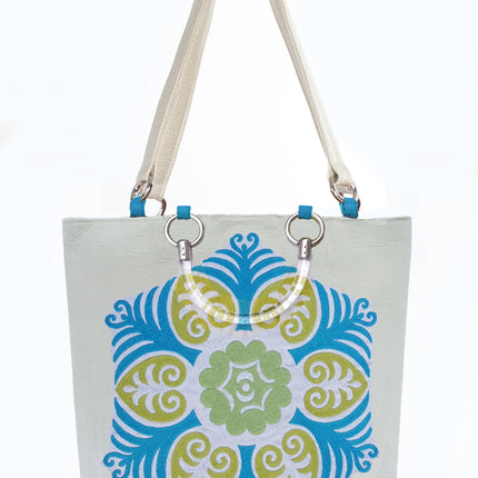 Suzani Teal Large Tote