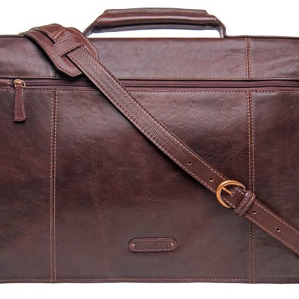 Hidesign Charles Large Double Gusset Leather 17" Laptop Compatible Briefcase Work Bag
