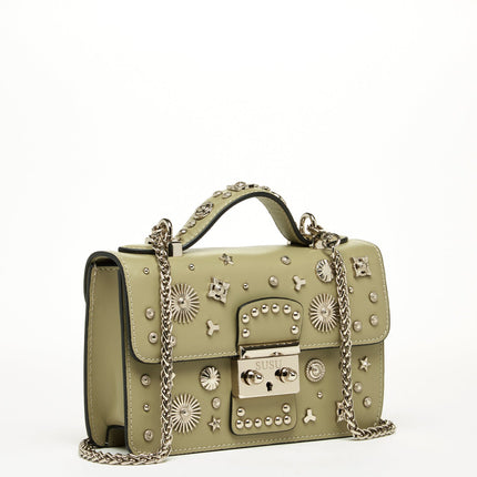 Small Leather Crossbody Bag Sage Green Purse
