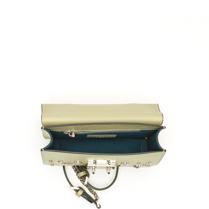 Small Leather Crossbody Bag Sage Green Purse