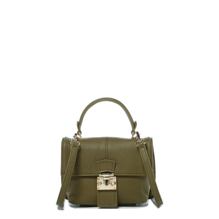 Leather Backpack for Women Convertible Crossbody Bag Olive Green Purse