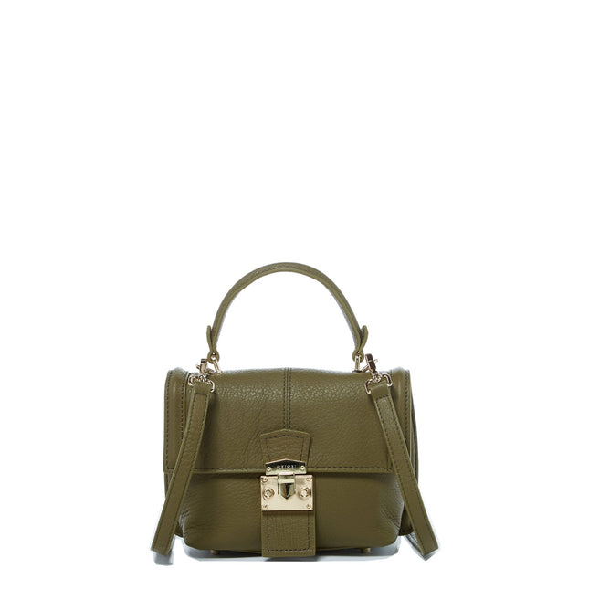 Leather Backpack for Women Convertible Crossbody Bag Olive Green Purse