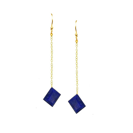 Lapis Lazuli Long Dangle Earrings