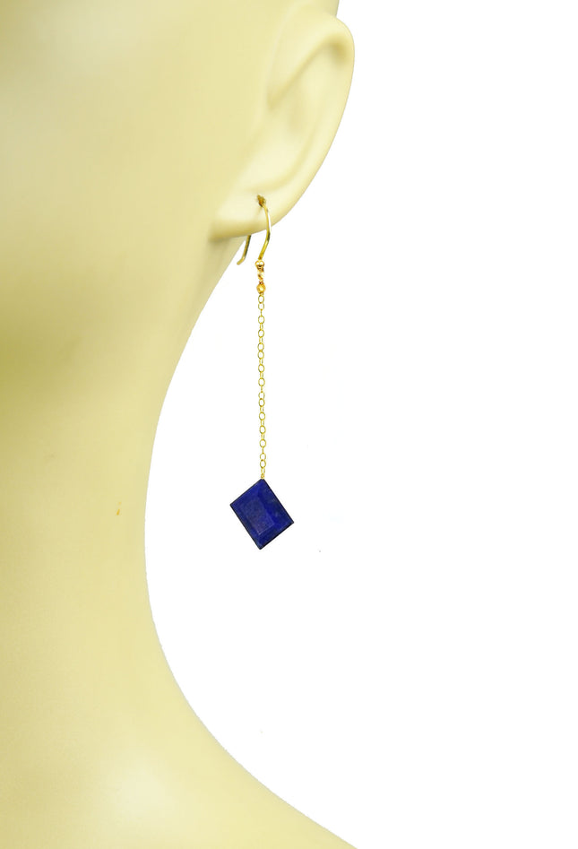 Lapis Lazuli Long Dangle Earrings