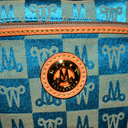 Misty Genuine Cowhide Leather Monogram Shoulder Bag With Front Pocket  [Made in Italy]