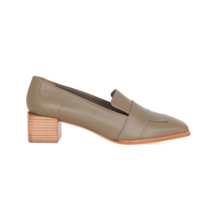 Louro Loafers in Caramel Calf Leather – 4cm Block Heel
