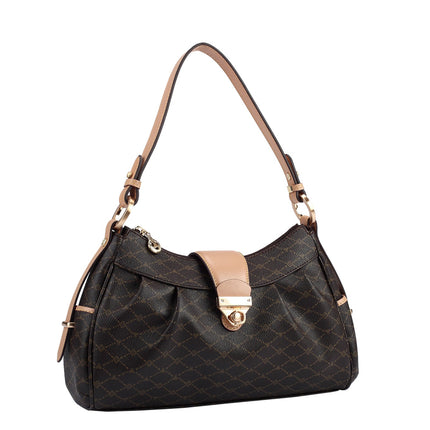 Misty Milan Monogram  Genuine Leather Shoulder Bag  [Made in Italy]