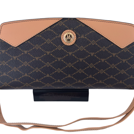 Misty Milan Monogram Clutch Genuine Leather Crossbody Bag  [Made in Italy]