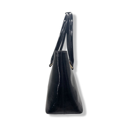 Misty Metallic Shine  Genuine Leather Tote   [Made in Italy]
