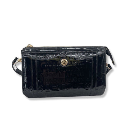 Misty Metallic Shine  Genuine Leather Crossbody   [Made in Italy]