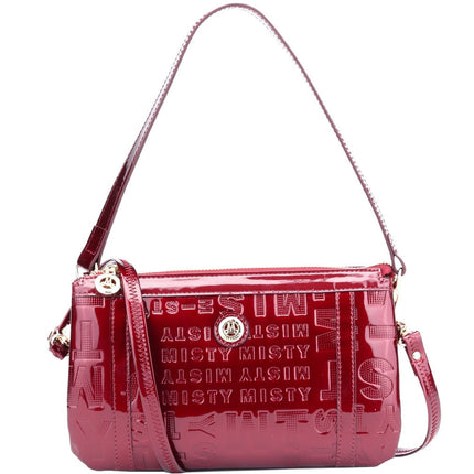 Misty Metallic Shine  Genuine Leather Crossbody   [Made in Italy]
