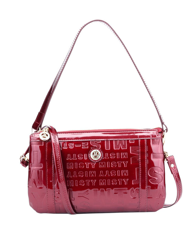 Misty Metallic Shine  Genuine Leather Crossbody   [Made in Italy]
