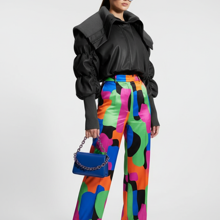 Motorcycle Leather Puff Sleeve Jacket MEATPACKING BYMANYC ® New York