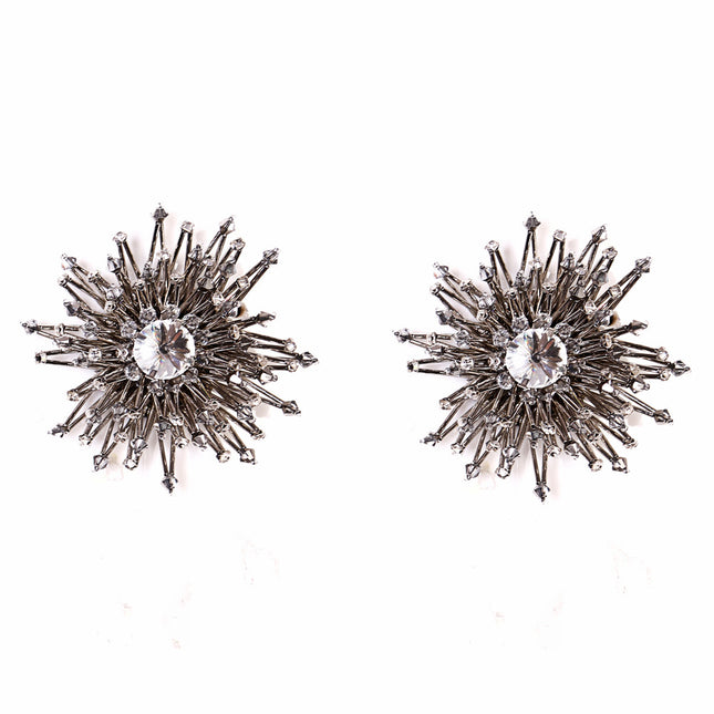 Supernova Rhodium Earrings.