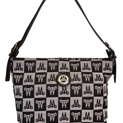 Misty Genuine Cowhide Leather Monogram Shoulder Bag  [Made in Italy]