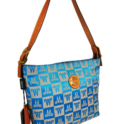 Misty Genuine Cowhide Leather Monogram Shoulder Bag  [Made in Italy]