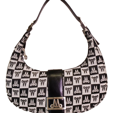 Misty Genuine Cowhide Leather Monogram Shoulder Hobo Bag  [Made in Italy]
