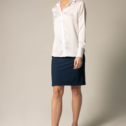 Elegance Silk Shirt in White