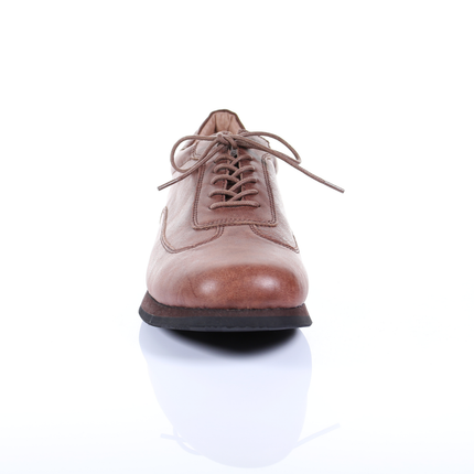 Men's Style Lace Up Leather Casual Shoes (Dark Brown)