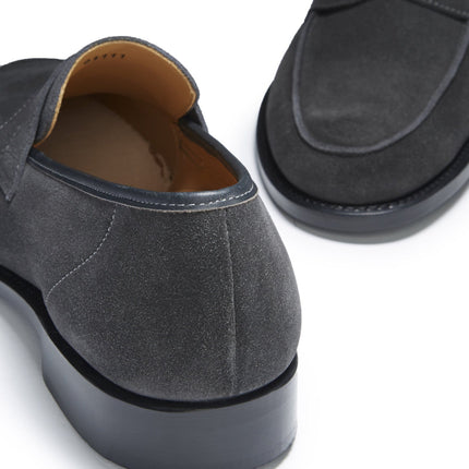 Slate Grey Suede Loafers, Welted Leather Sole