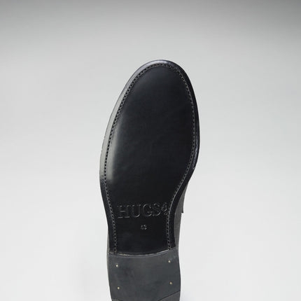 Slate Grey Suede Loafers, Welted Leather Sole