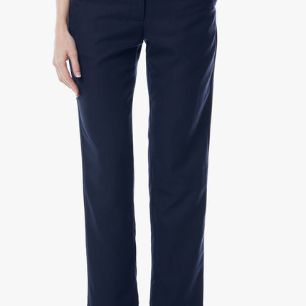 Italian Wool Skinny Pants in Navy Blue