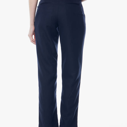 Italian Wool Skinny Pants in Navy Blue