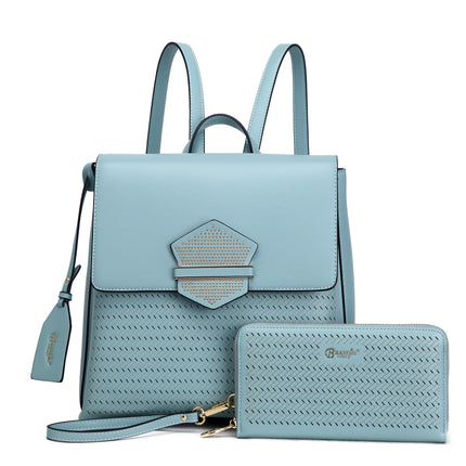Brangio Italy Woven Luxury Metallic Fashion Backpack