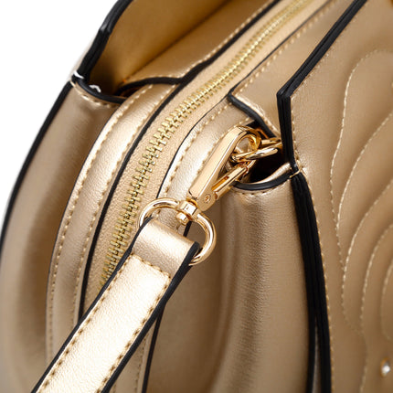 Brangio Italy Luxury Elegant Rose Embellished Satchel Bag