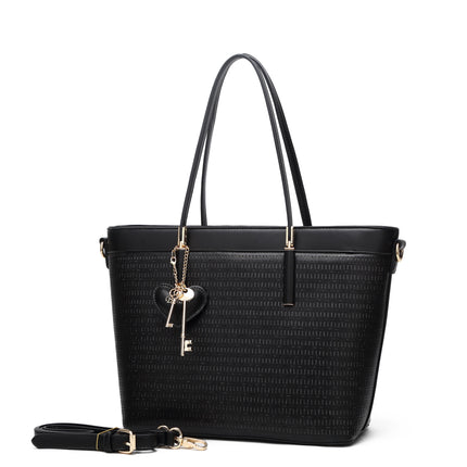 Sacred Love Wings Crystal Vegan Leather Tote Bag + Wallet Set