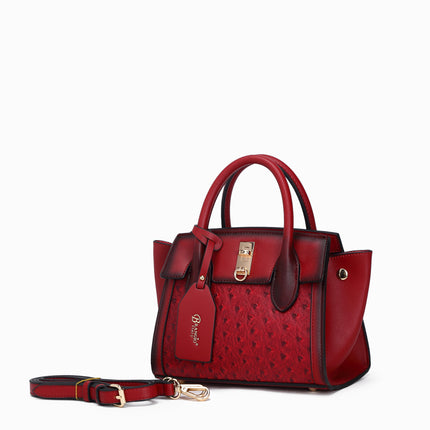 Brangio Italy  Ostrich Texture Embossed Designr Satchel Bag