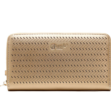 Brangio Stylish Perforated Tote Bag+Wallet 2pcs/Matching Set