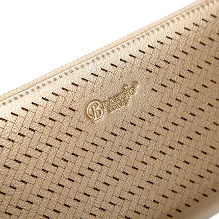 Brangio Stylish Perforated Tote Bag+Wallet 2pcs/Matching Set